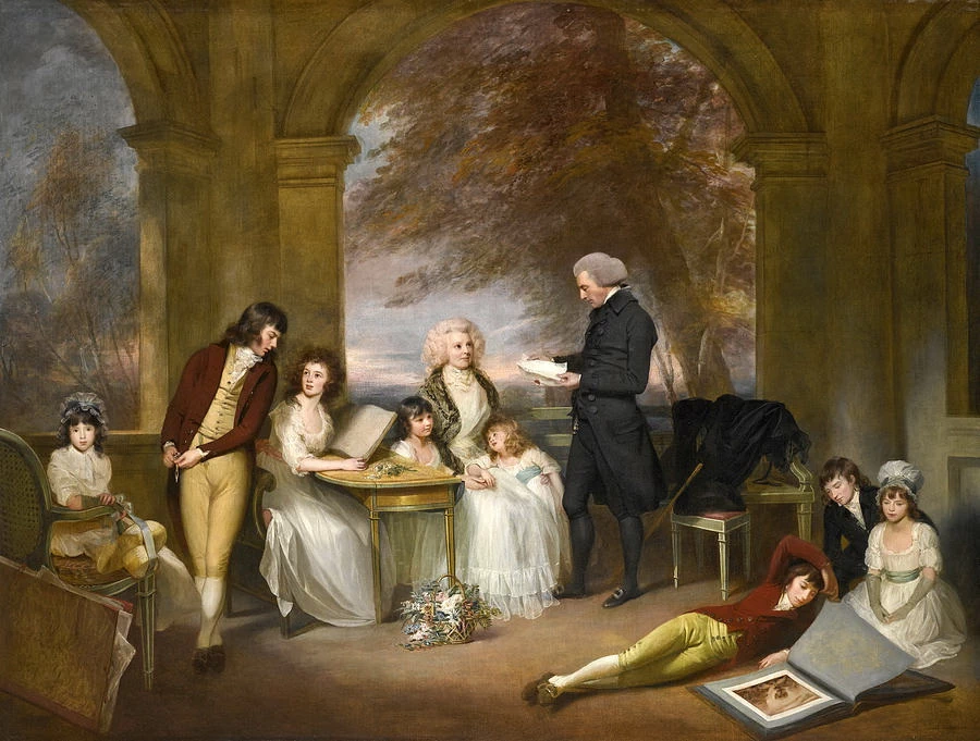Ritratto dell'arcidiacono Strachey e della sua famiglia - William Beechey
